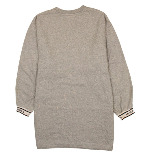 Levi's Women's Grey Long Sleeve T-Shirt Dress L Casual Jersey