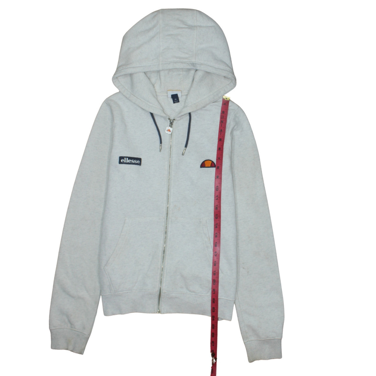 Ellesse Women's Grey Full Zip Hoodie Size 14 Cotton Blend