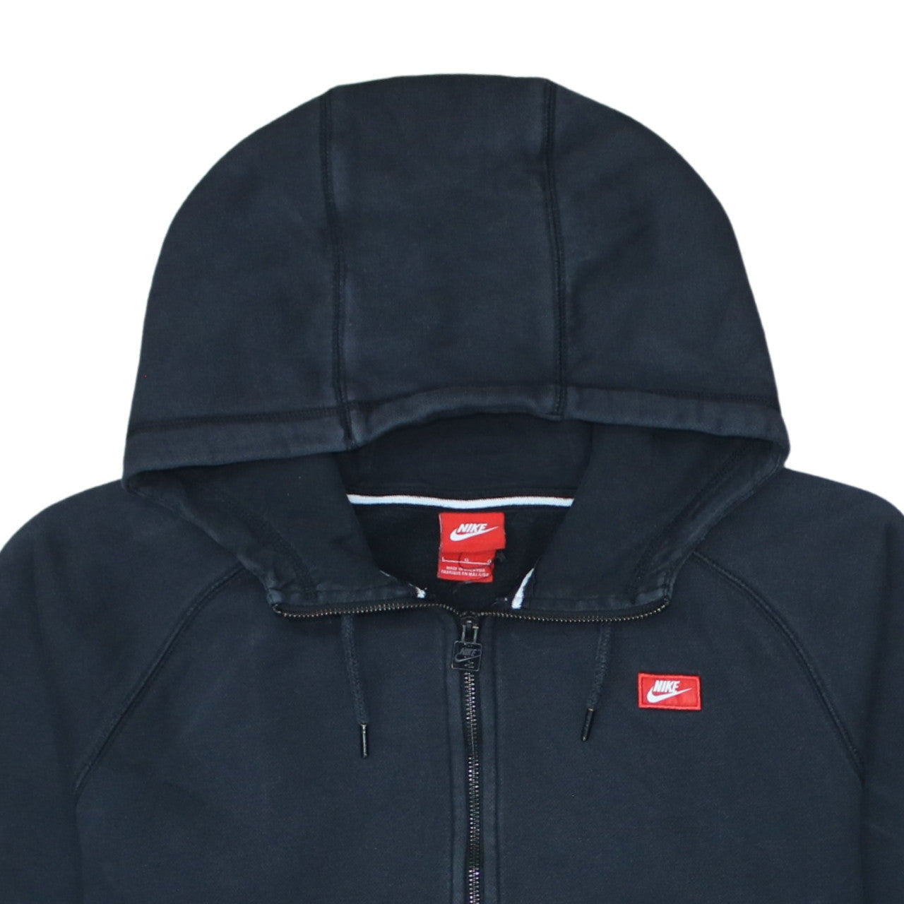 Nike Men's Black Full Zip Hooded Sweatshirt L Sportswear
