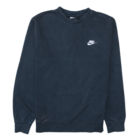 Nike Men's Black Crew Neck Fleece Sweatshirt Size M Regular Fit