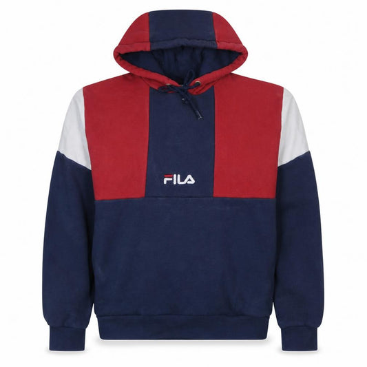 Fila Men's Multicoloured Pullover Hoodie Size M Retro Sportswear