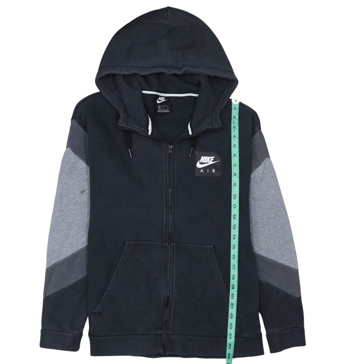 Nike Men's Black Full Zip Hoodie Air Logo Size M