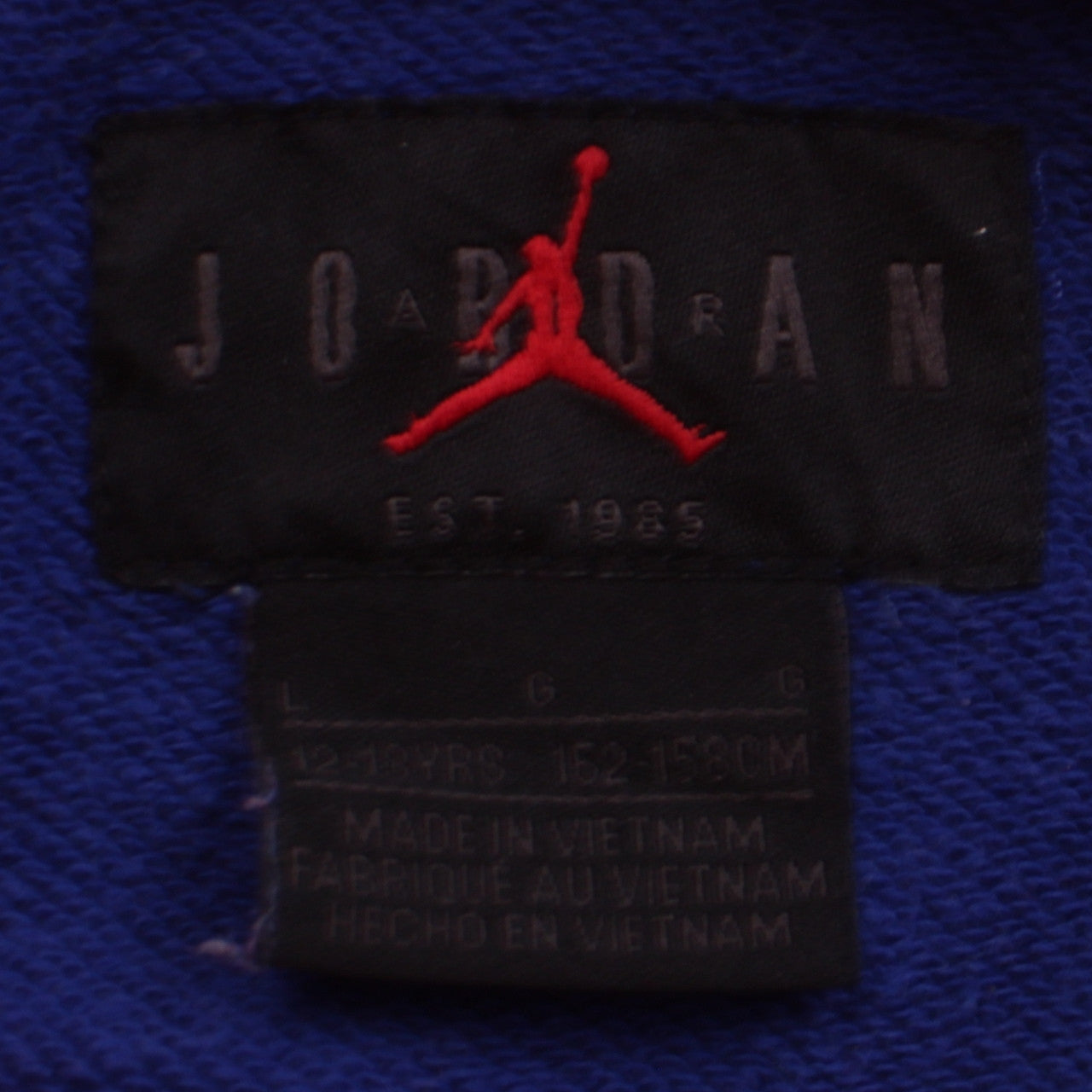 Nike Air Jordan Girls Multicoloured Hoodie 12-13 Years Pullover Cotton Blend