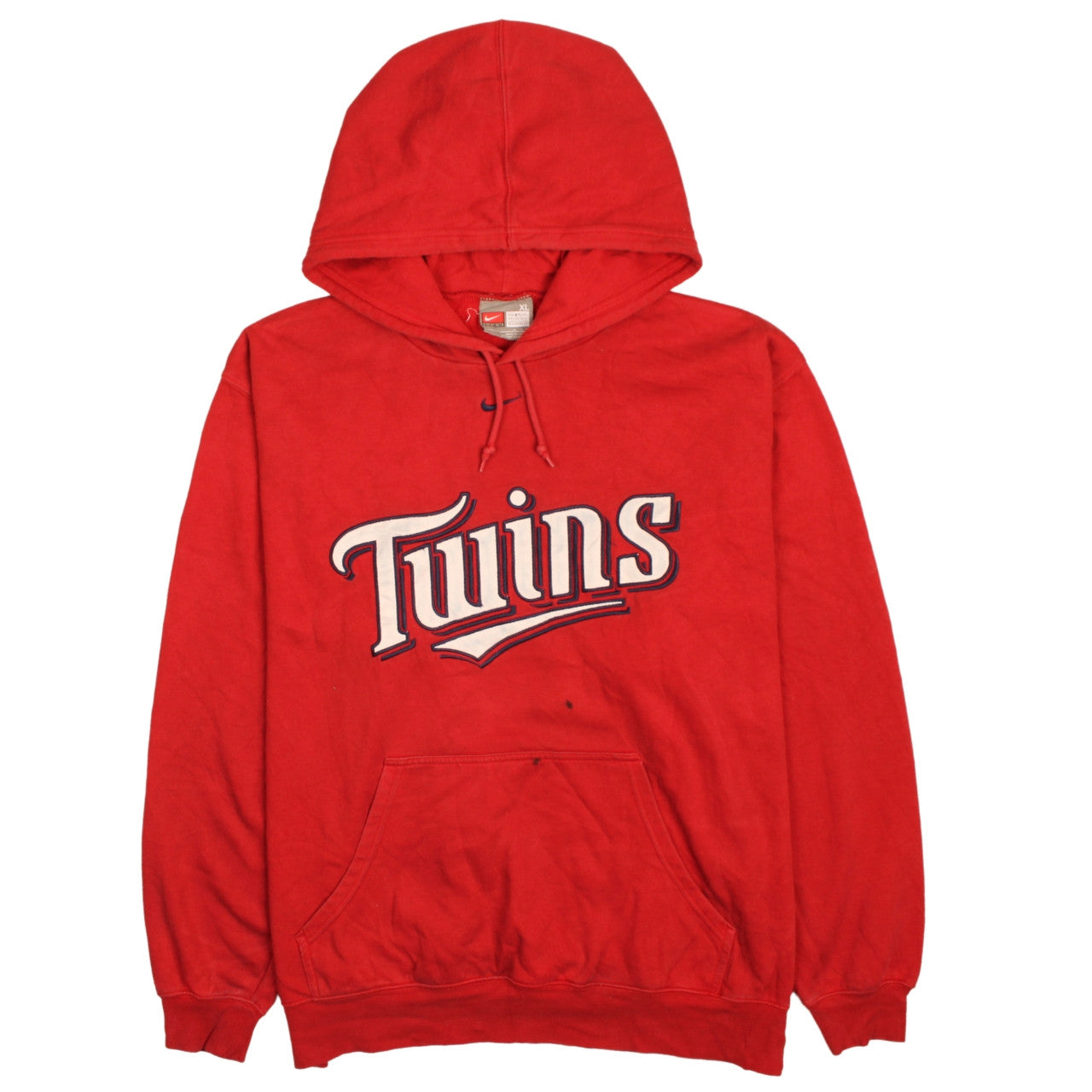 Nike Men's Red XL Pullover Hoodie Twins Logo Sports Fleece