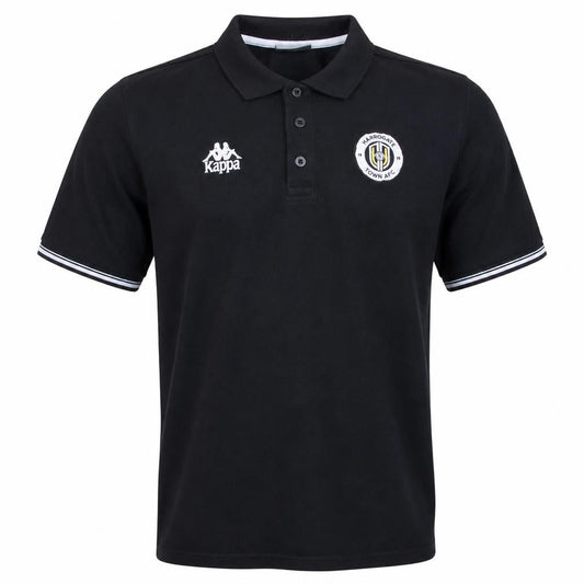 Kappa Men's Black XL Polo Shirt Harrogate Town AFC Embroidered Sports Top