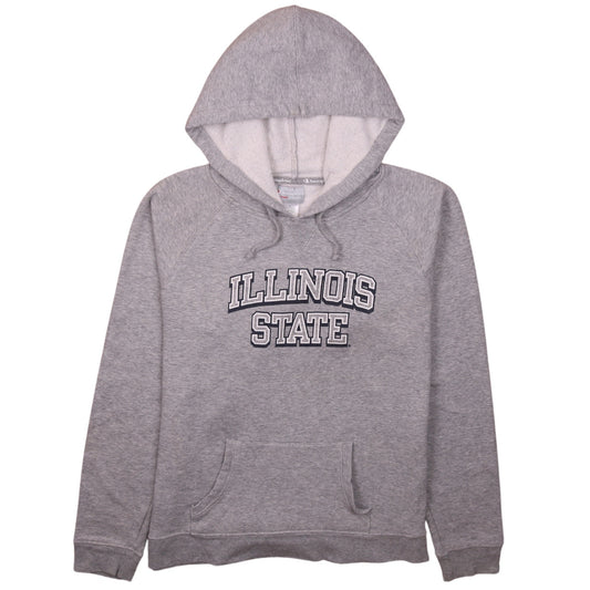 Champion Boys Grey Illinois State Pullover Hoodie Size L Fleece Cotton Blend