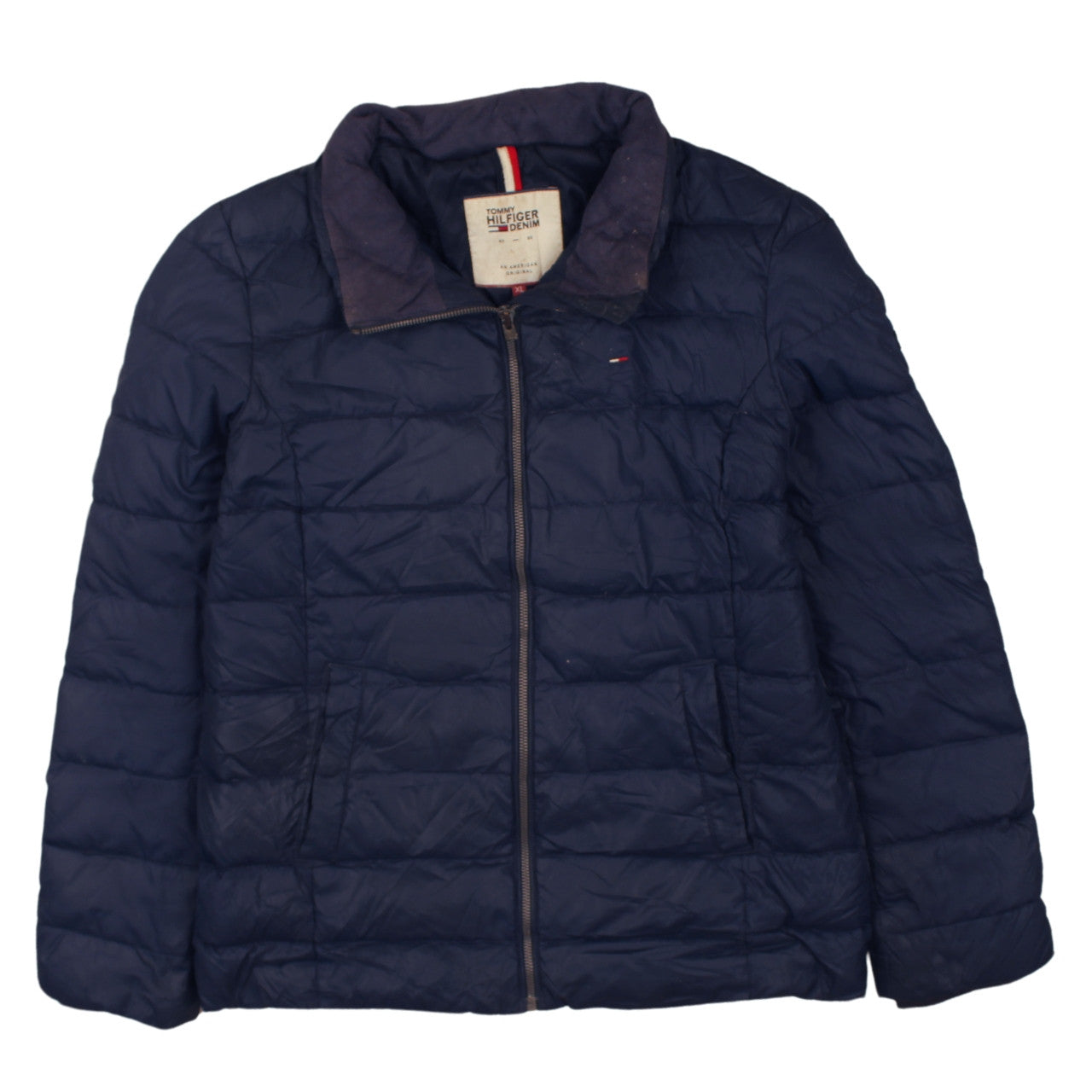Tommy Hilfiger Denim Men's Blue XL Puffer Jacket Polyester Winter