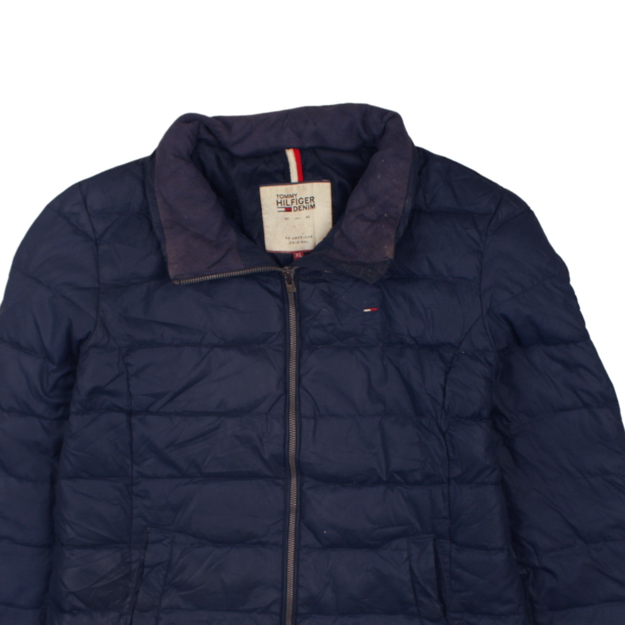 Tommy Hilfiger Denim Men's Blue XL Puffer Jacket Polyester Winter