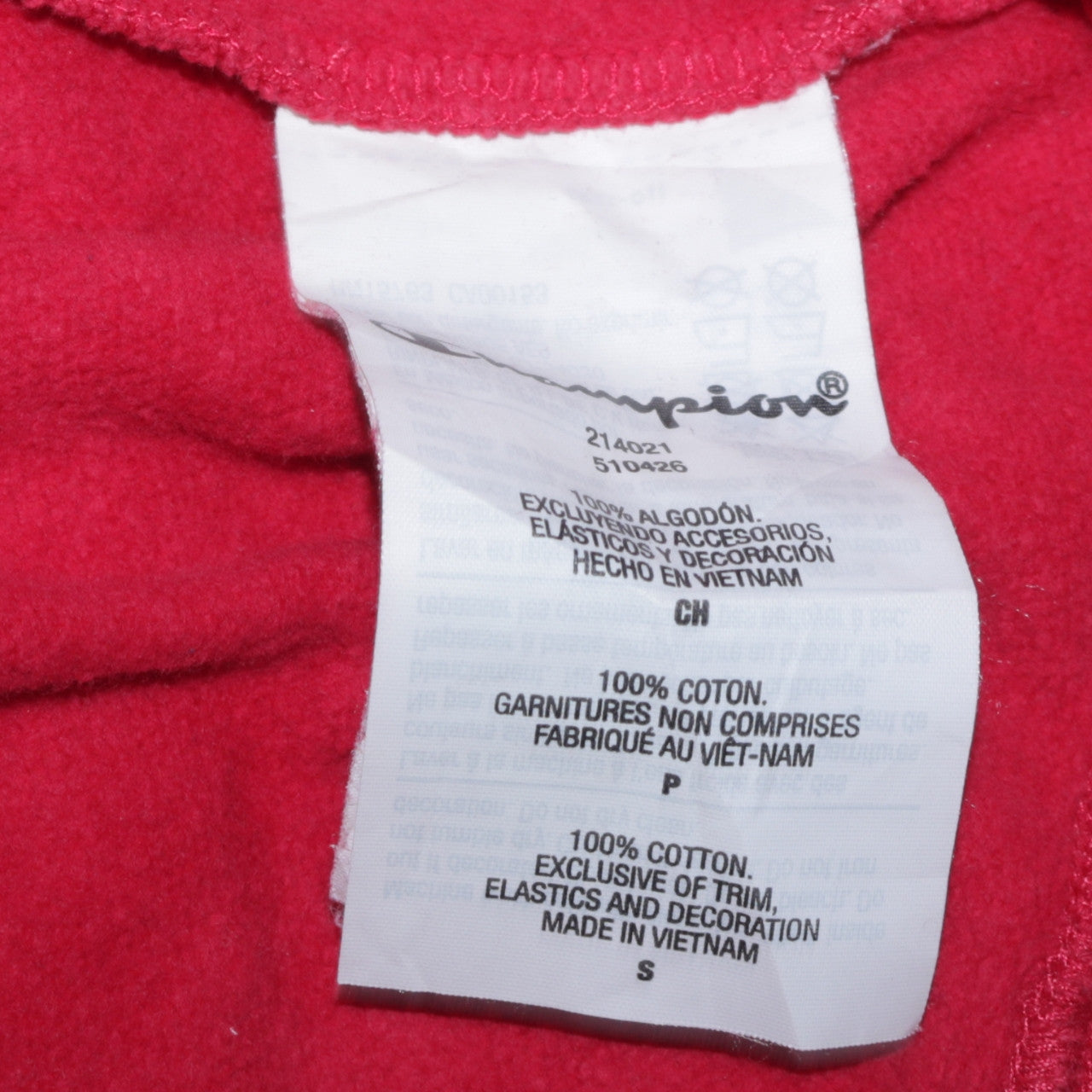 Champion Men's Red Small Pullover Hoodie Fleece Sportswear