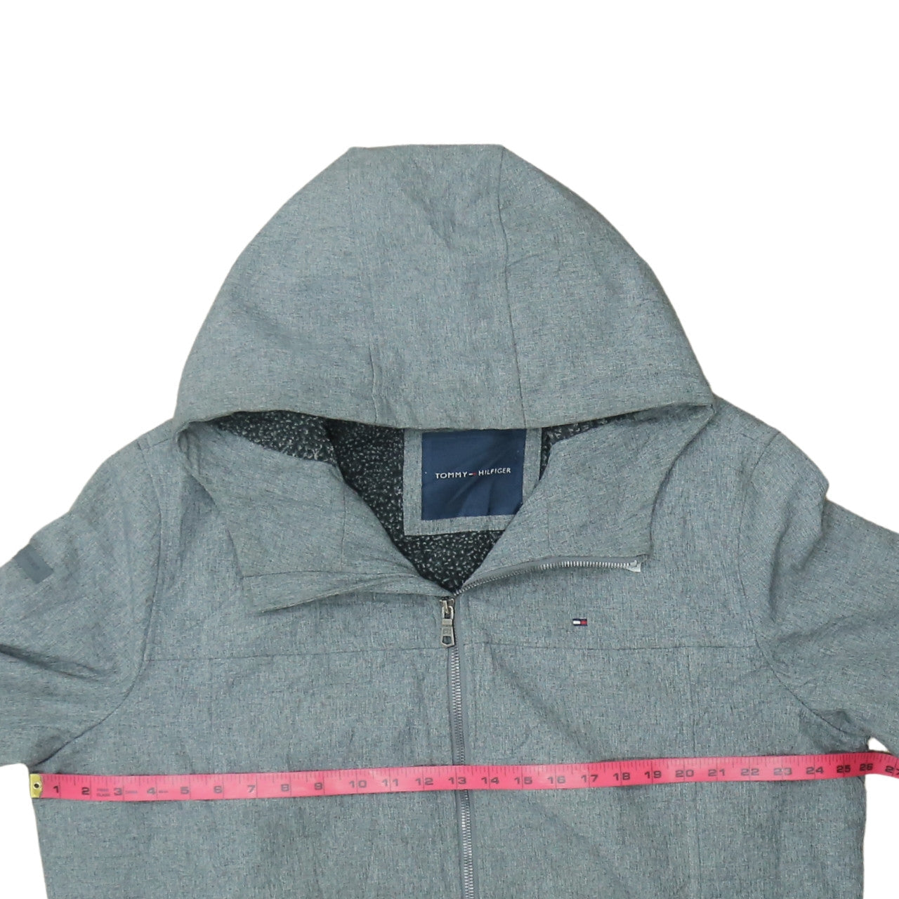 Tommy Hilfiger Men's Grey XL Windbreaker Hooded Jacket