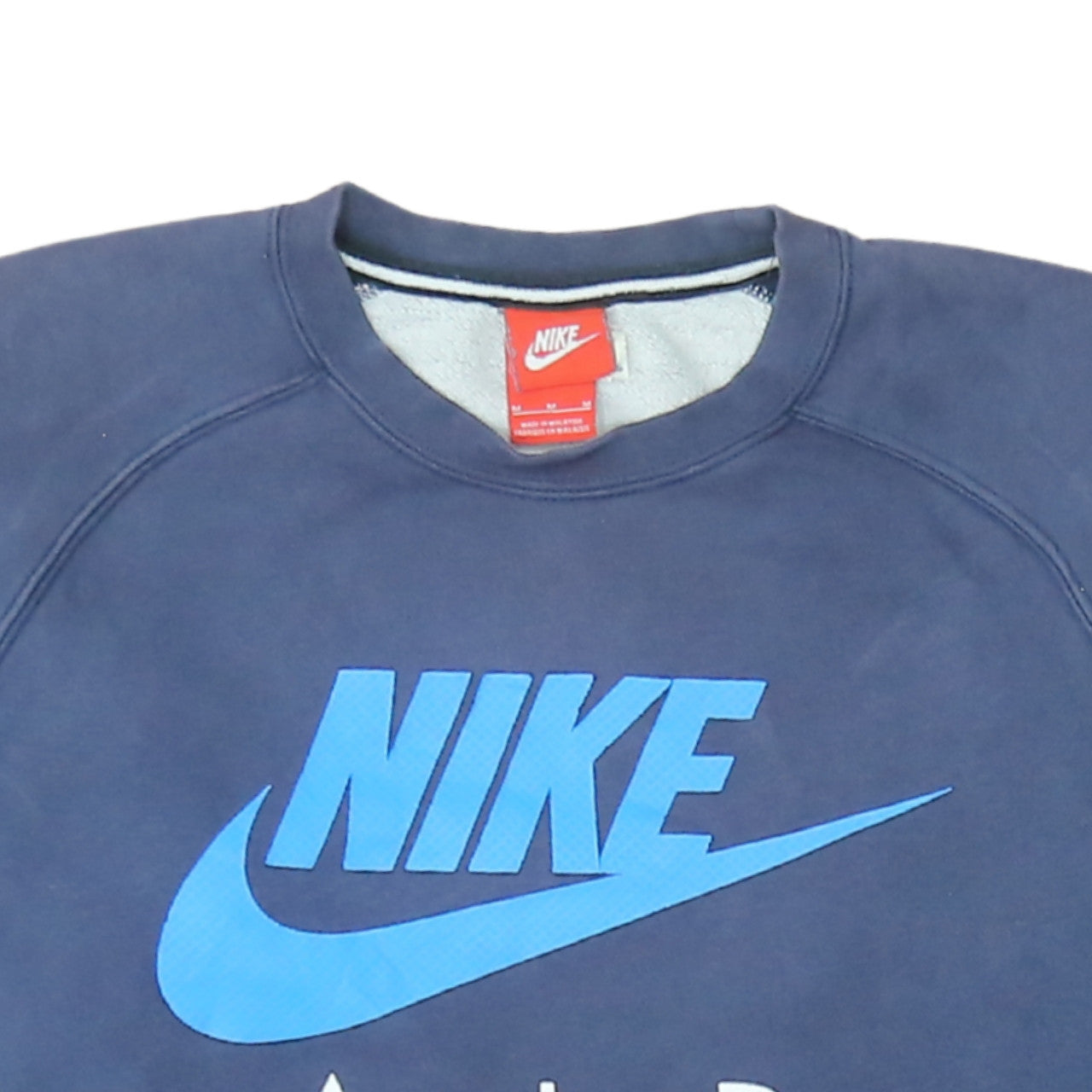 Nike Men's Blue Air Logo Pullover Sweatshirt Size M