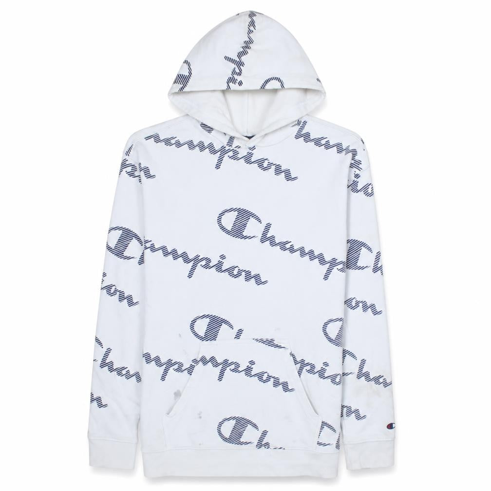 Champion Men’s White Small Pullover Logo Hoodie