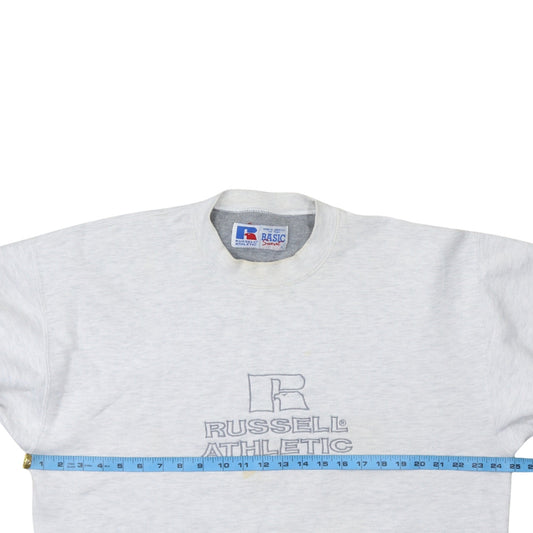 Russell Athletic Men's Grey Logo Pullover Sweatshirt Size L