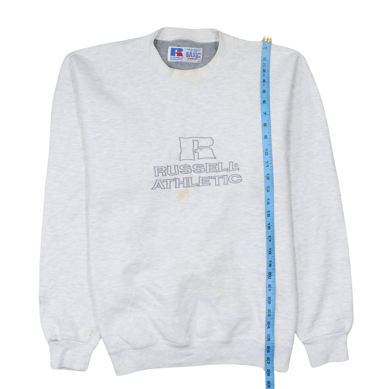 Russell Athletic Men's Grey Logo Pullover Sweatshirt Size L