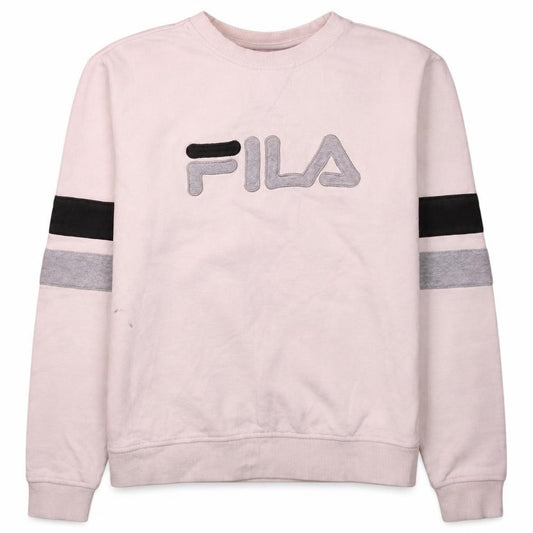 Fila Womens Beige Crew Neck Pullover Sweatshirt Size S