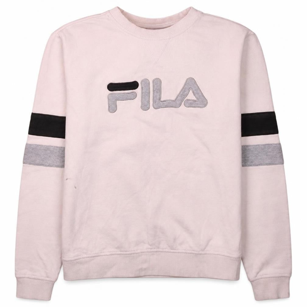 Fila Womens Beige Crew Neck Pullover Sweatshirt Size S