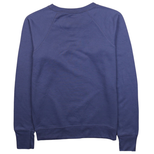 Champion Womens Blue XS Pullover Sweatshirt Crew Neck Logo Cotton Blend