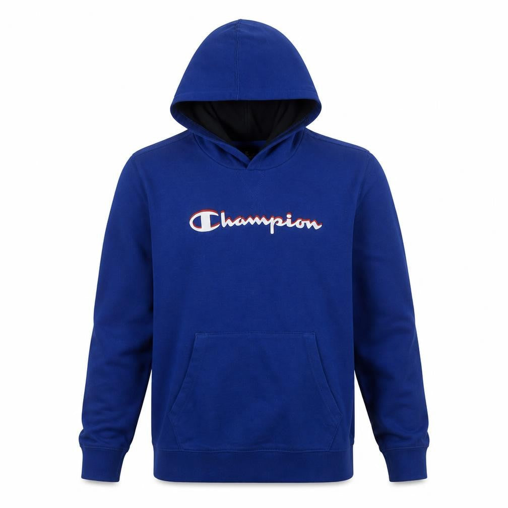 Champion Boys Blue Pullover Hoodie 15-16 Years Logo Fleece Sweatshirt