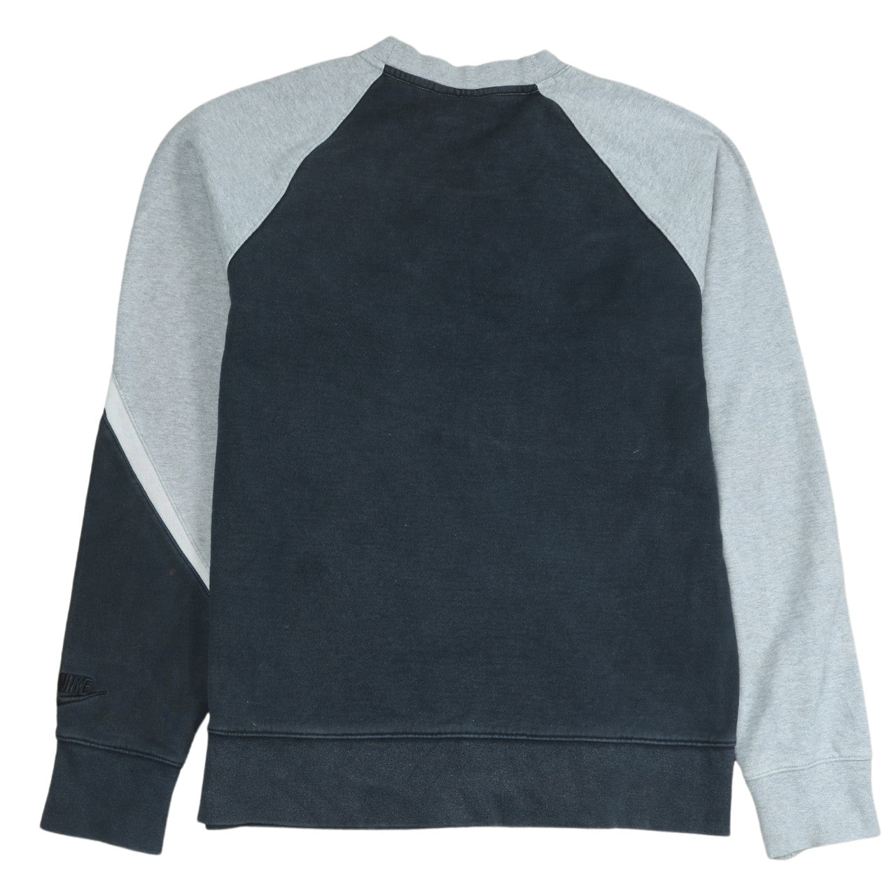 Nike Men's Grey Black Colour Block Crew Neck Sweatshirt Size S