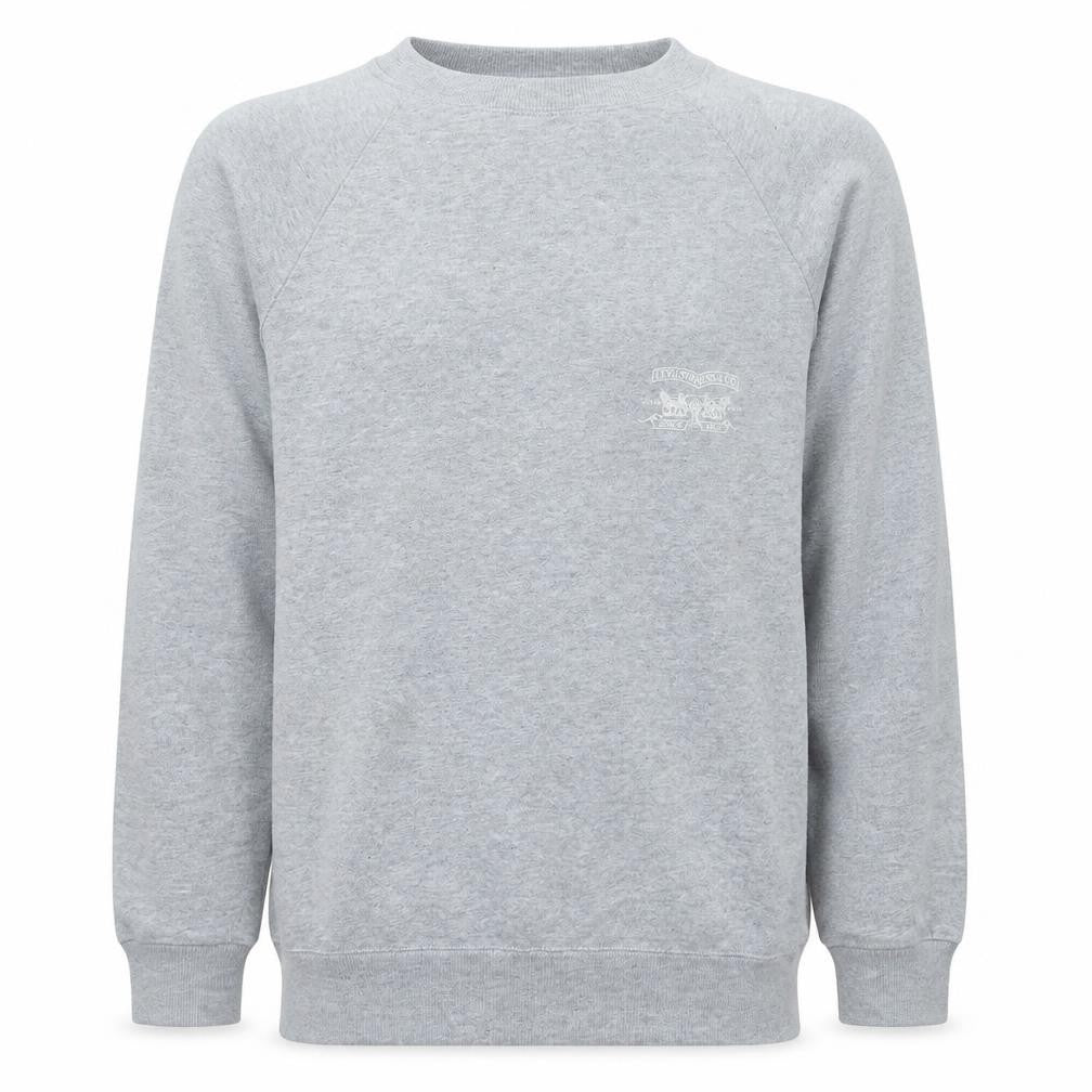 Levi's Men's Grey Crew Neck Pullover Sweatshirt Medium Classic Fleece