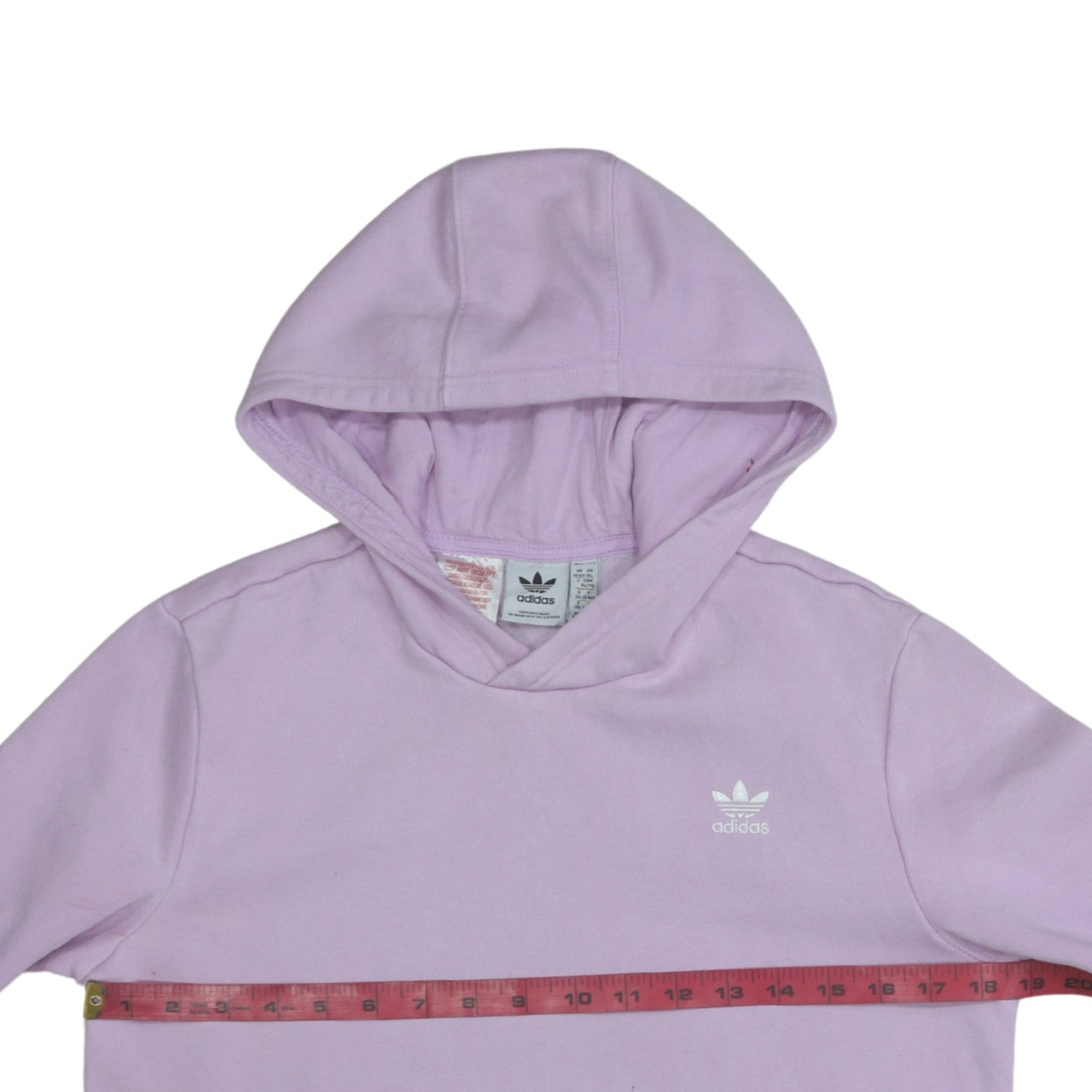 Adidas Girls Lilac Hoodie XL 15-16 Years Pullover Fleece Cotton Blend