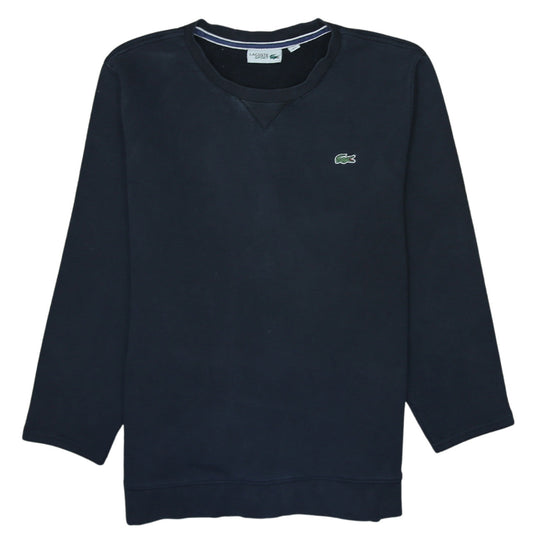 Lacoste Men’s Blue Cotton Blend Crew Neck Sweatshirt Size L