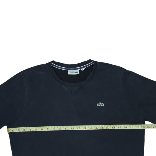 Lacoste Men’s Blue Cotton Blend Crew Neck Sweatshirt Size L
