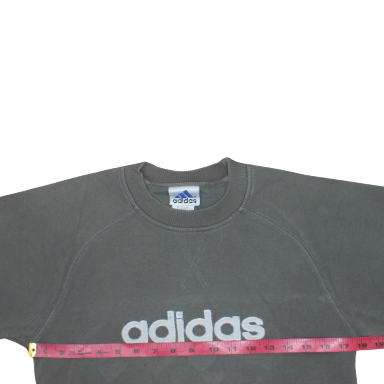 Adidas Boys Grey Pullover Sweatshirt 10-11 Years Crew Neck Logo Fleece