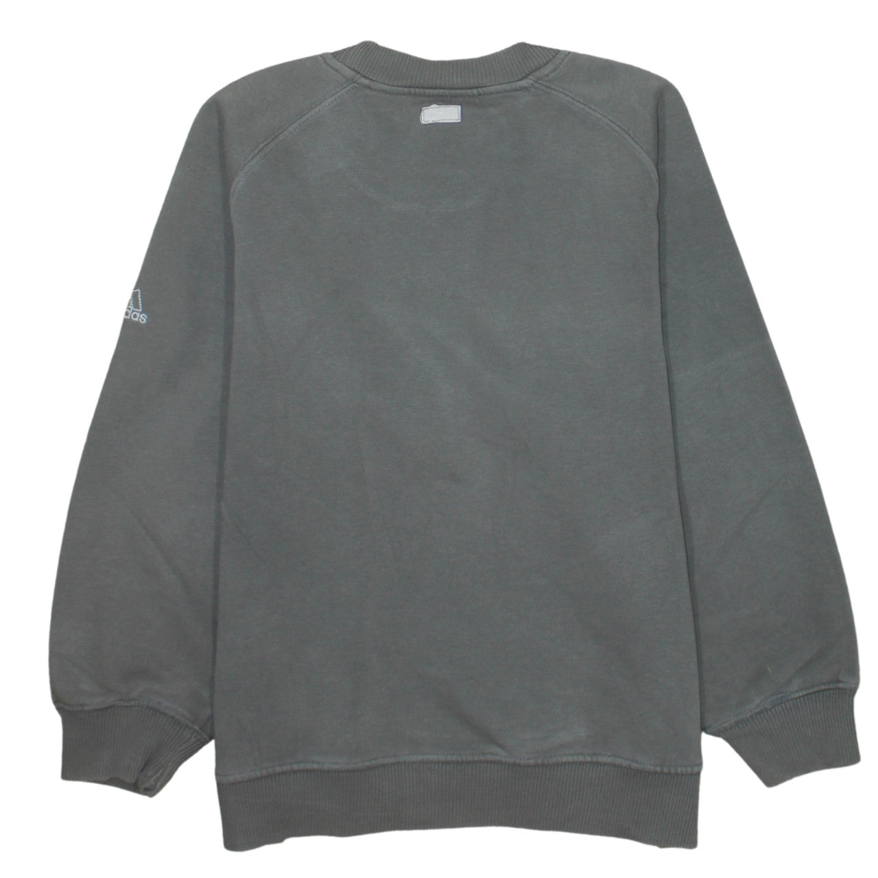 Adidas Boys Grey Pullover Sweatshirt 10-11 Years Crew Neck Logo Fleece
