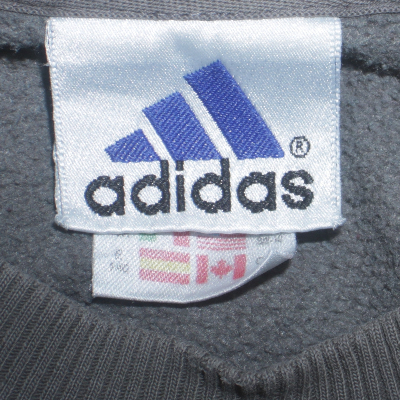 Adidas Boys Grey Pullover Sweatshirt 10-11 Years Crew Neck Logo Fleece
