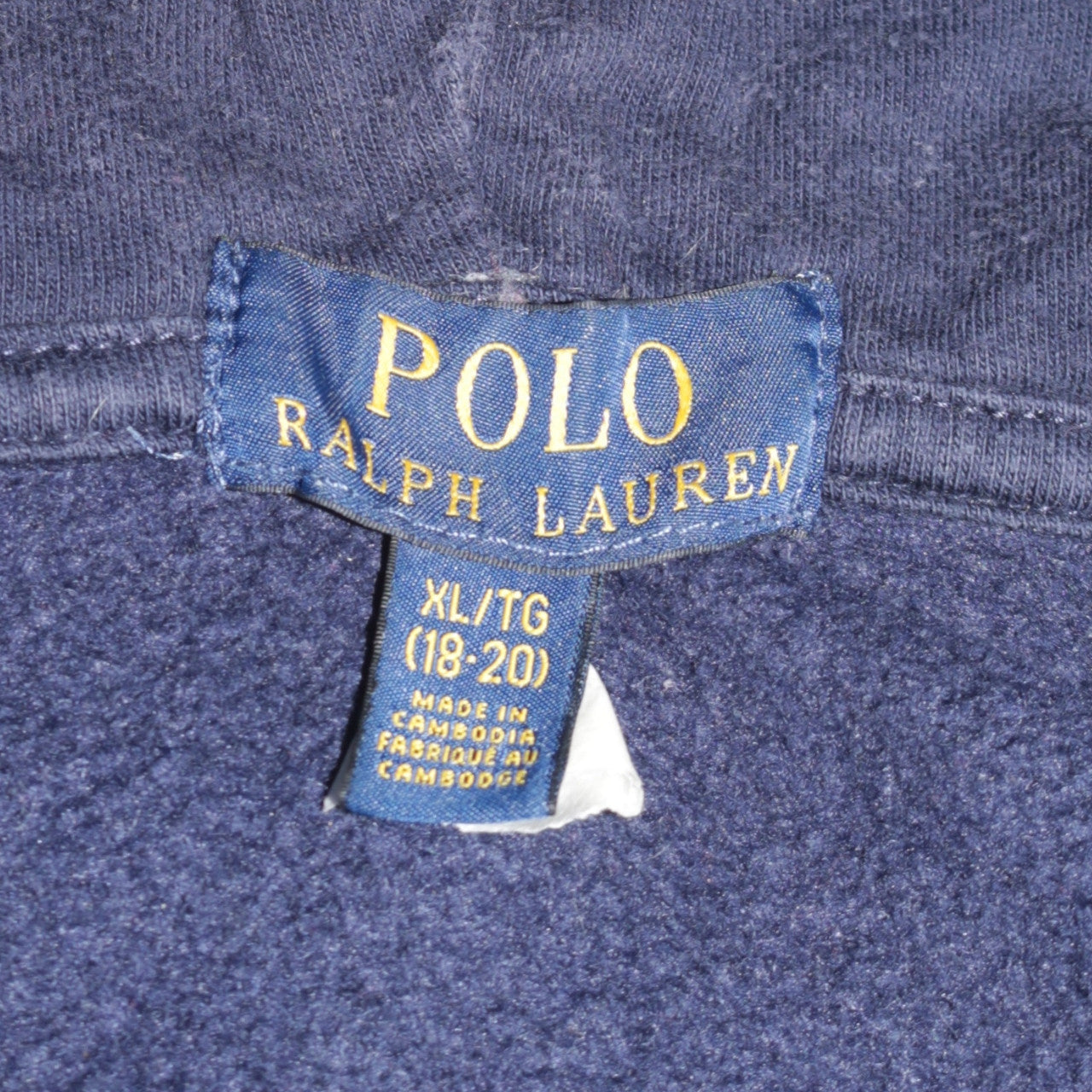 Polo Ralph Lauren Women's Navy Full Zip Hoodie XL Cotton Blend