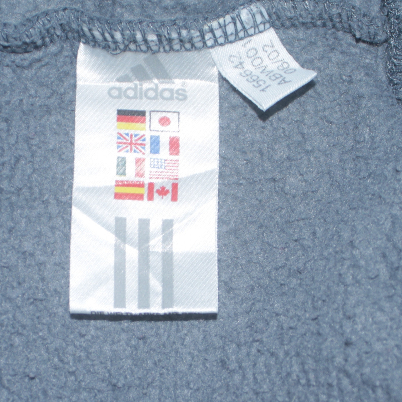 Adidas Men's Grey L Pullover Crew Neck Logo Sweatshirt