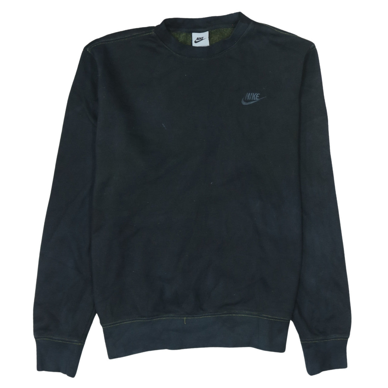 Nike Men’s Black Crew Neck Fleece Sweatshirt Size M Regular Fit