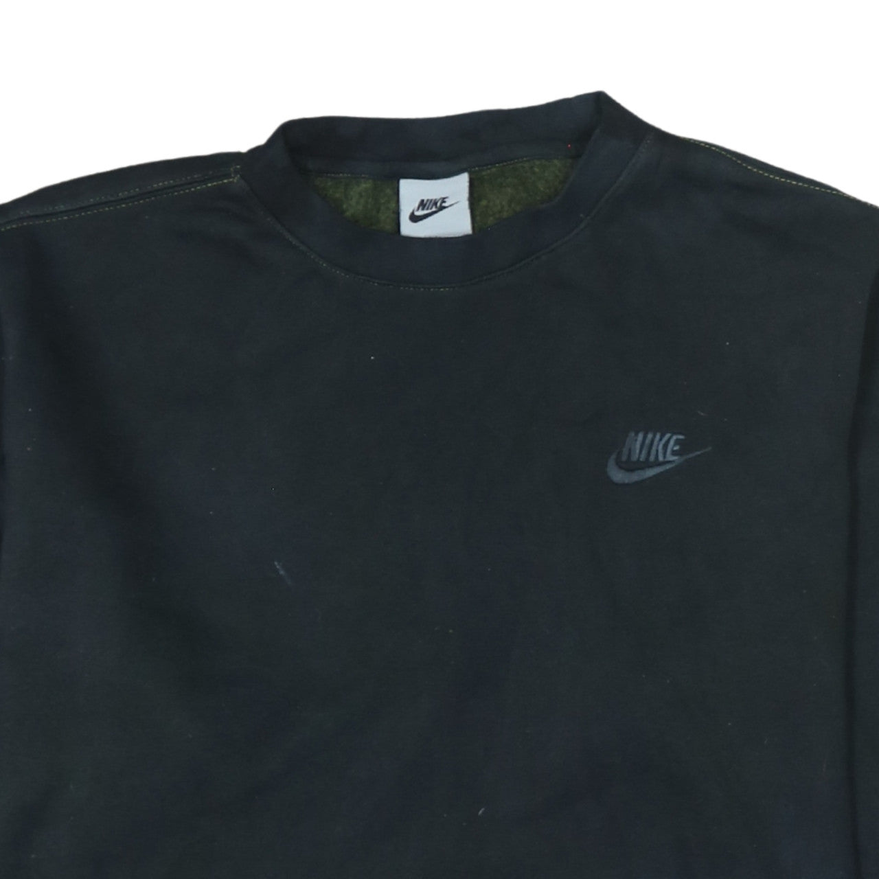 Nike Men’s Black Crew Neck Fleece Sweatshirt Size M Regular Fit