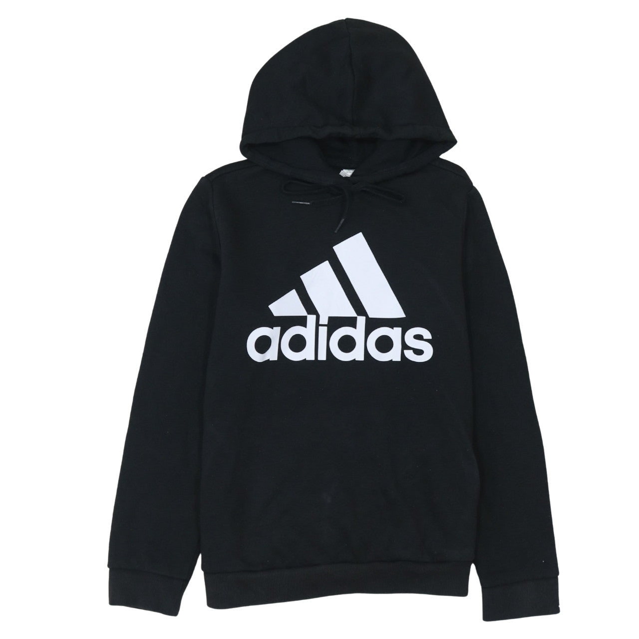 Adidas Womens Black Pullover Hoodie Size M 12-14 Logo Print