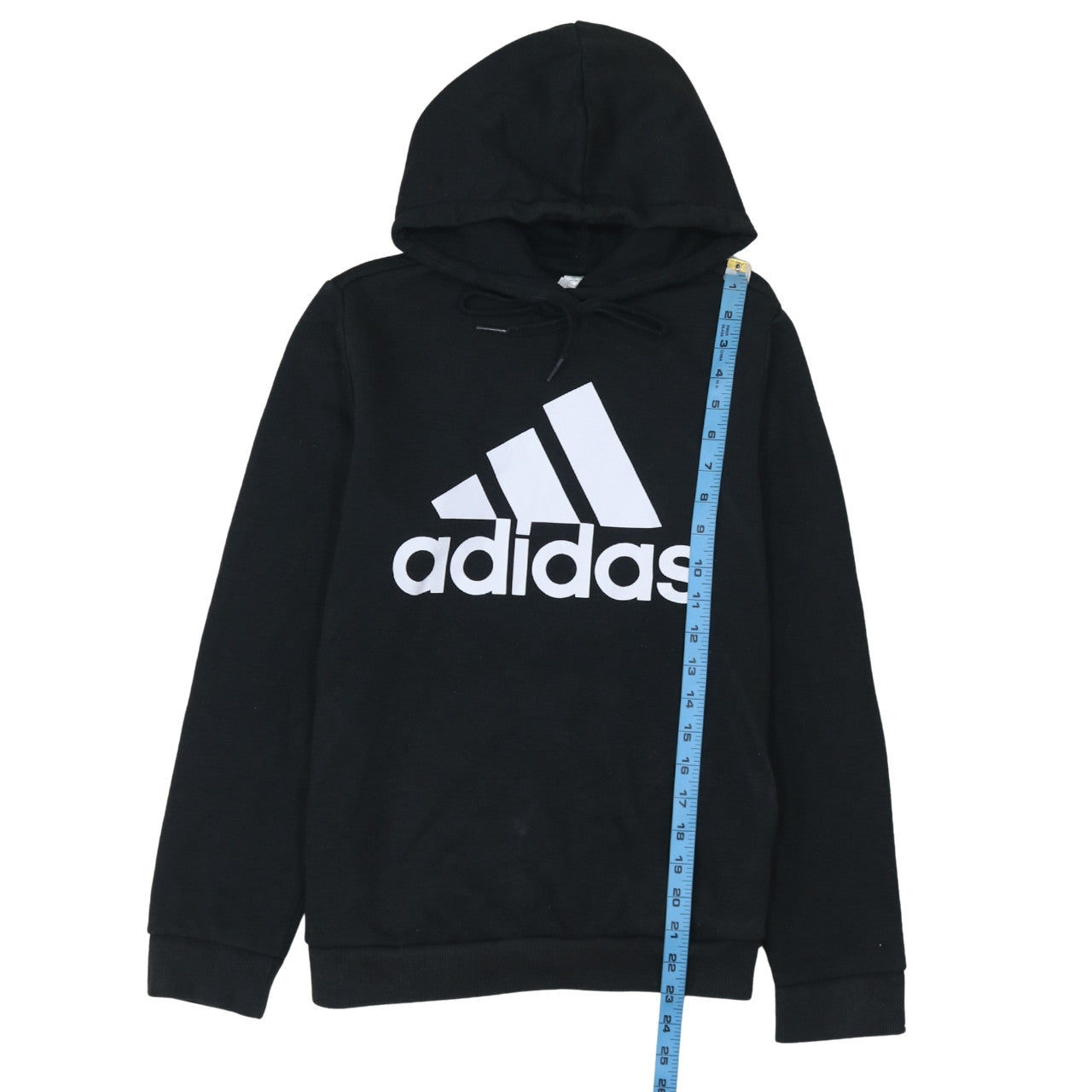 Adidas Womens Black Pullover Hoodie Size M 12-14 Logo Print