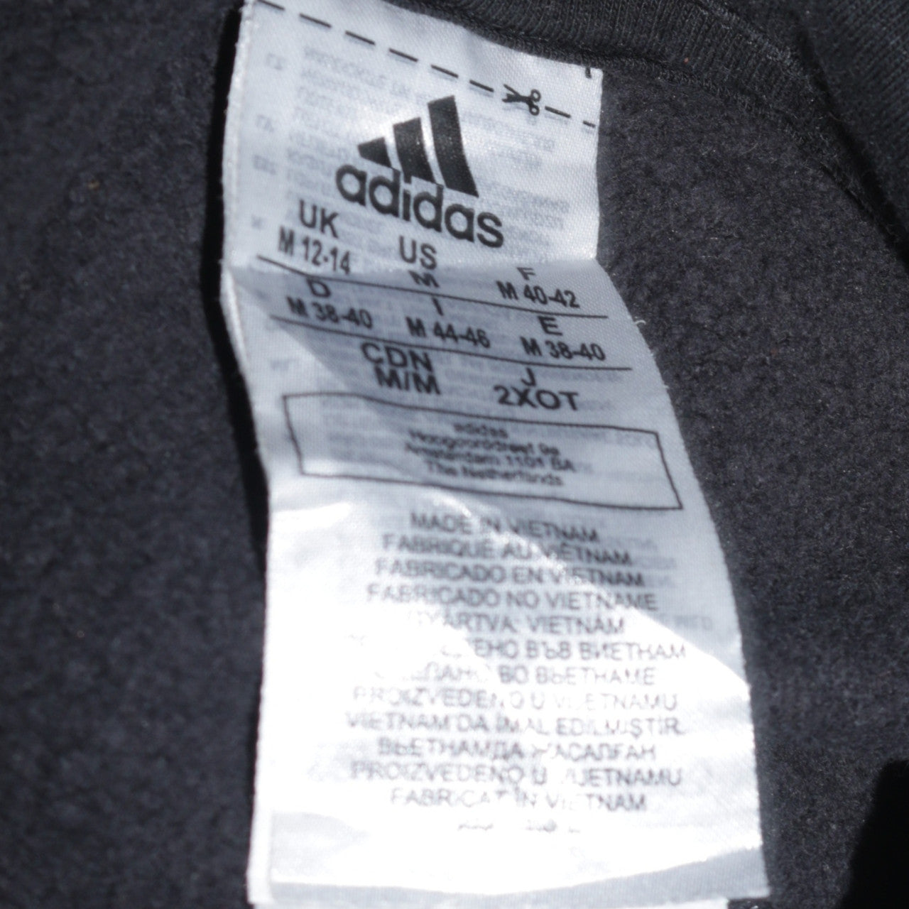 Adidas Womens Black Pullover Hoodie Size M 12-14 Logo Print