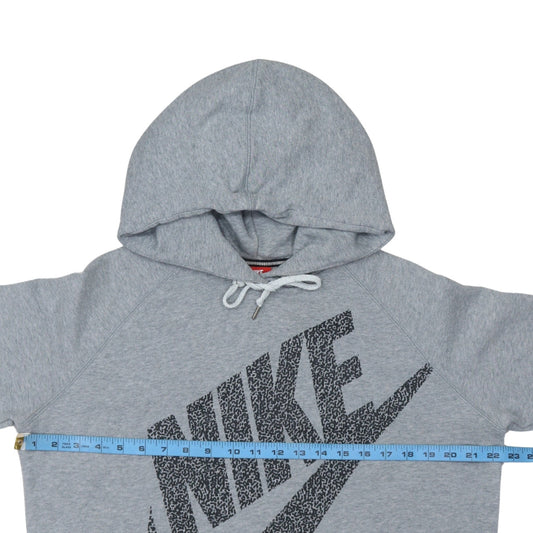 Nike Men's Grey Pullover Hoodie L Logo Graphic Sportswear