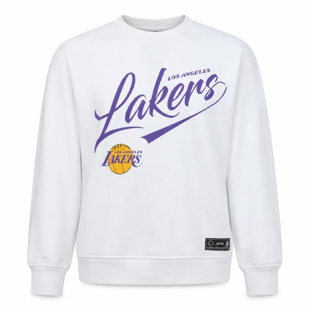 NBA Los Angeles Lakers White Sweatshirt Womens Small Crew Neck Pullover