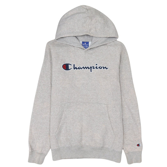 Champion Boys Grey Pullover Hoodie 2XL 15-16 Years Fleece Logo Sweatshirt