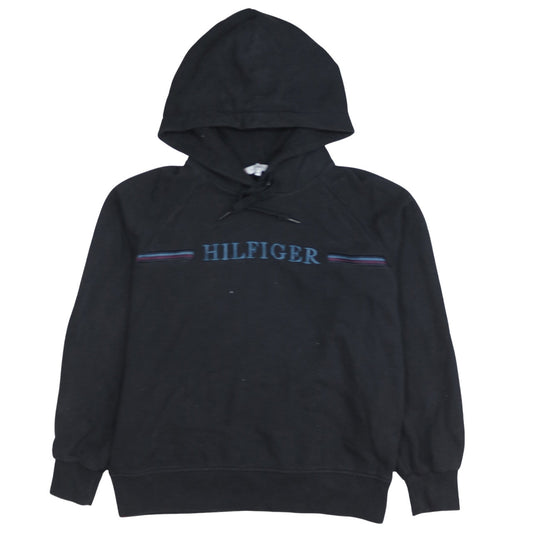 Tommy Hilfiger Men's Black XS Pullover Hoodie Embroidered Logo