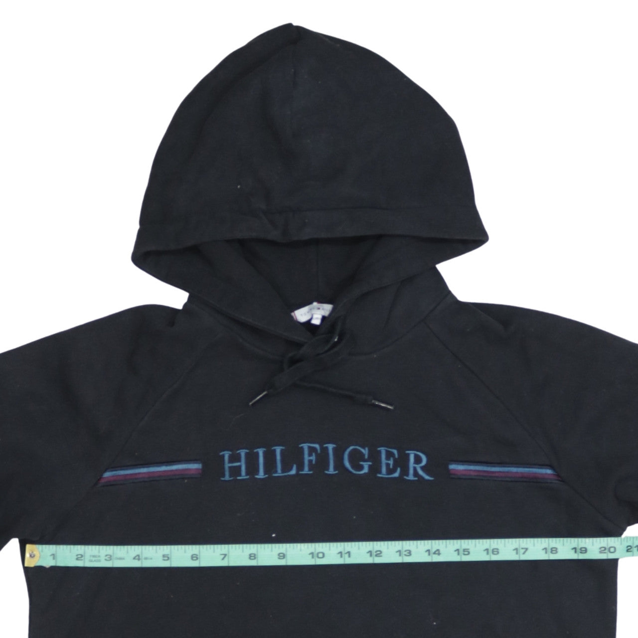 Tommy Hilfiger Men's Black XS Pullover Hoodie Embroidered Logo