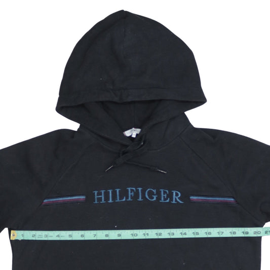 Tommy Hilfiger Men's Black XS Pullover Hoodie Embroidered Logo