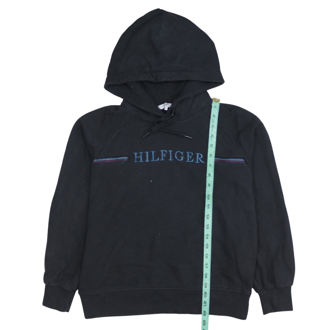 Tommy Hilfiger Men's Black XS Pullover Hoodie Embroidered Logo
