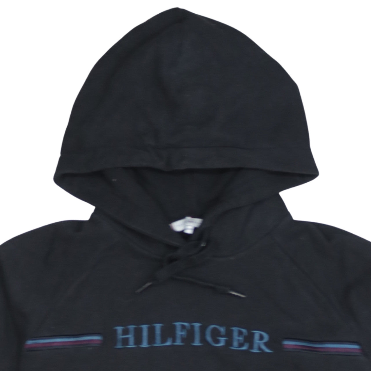 Tommy Hilfiger Men's Black XS Pullover Hoodie Embroidered Logo