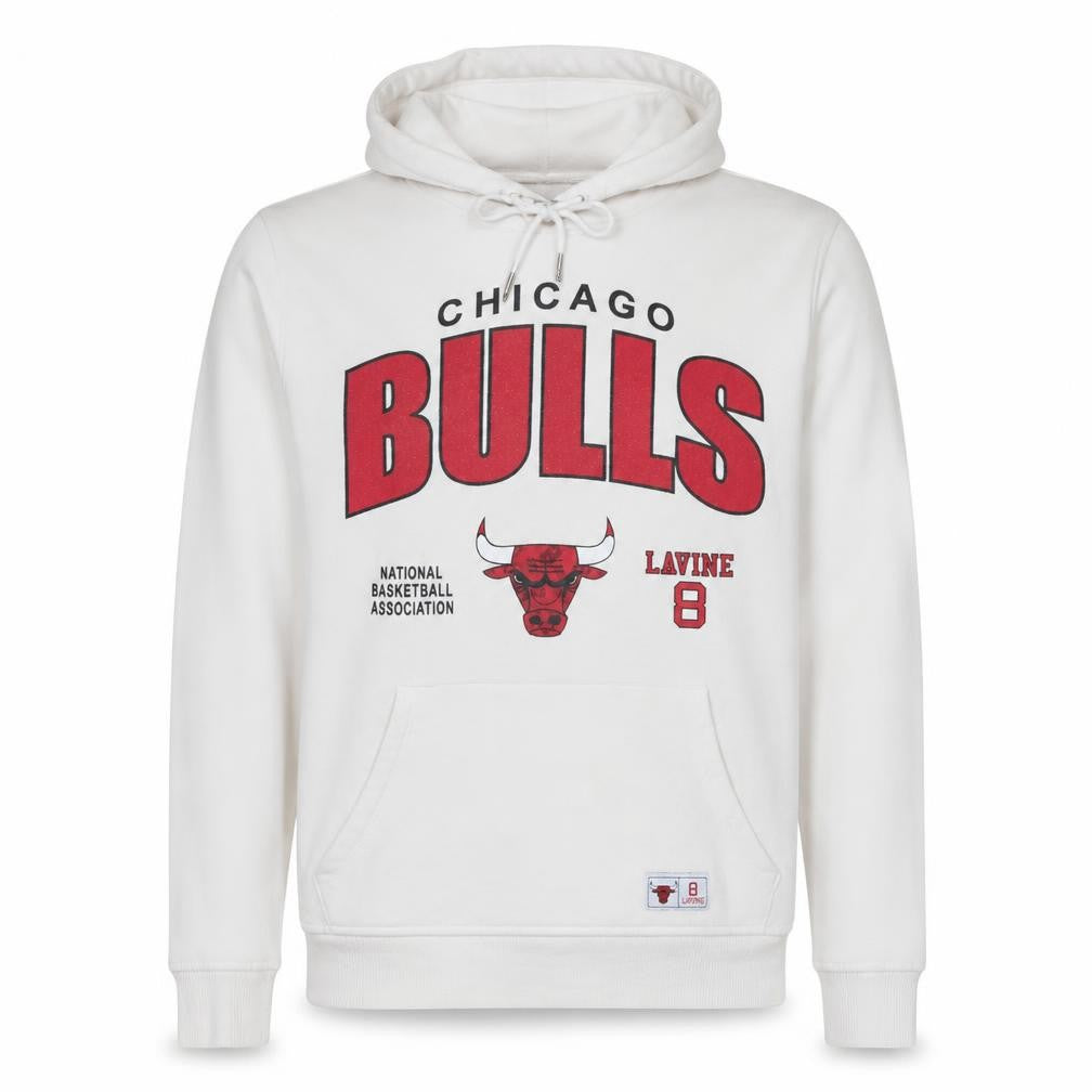 Primark NBA Men’s White 2XL Pullover Hoodie Chicago Bulls Logo Sweatshirt
