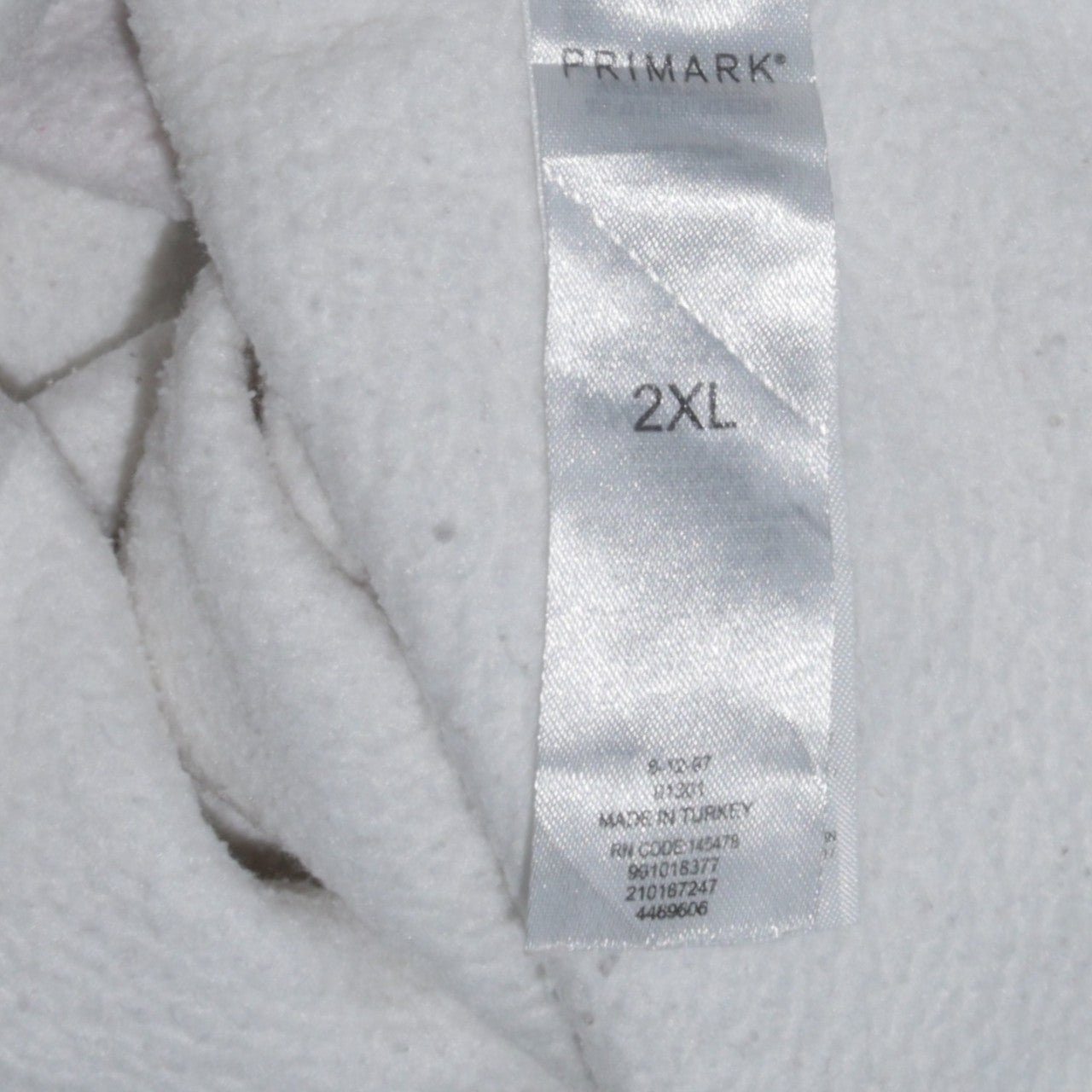 Primark NBA Men’s White 2XL Pullover Hoodie Chicago Bulls Logo Sweatshirt