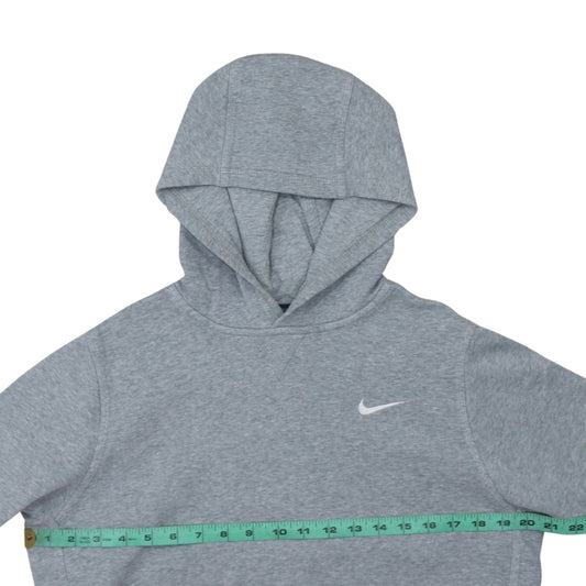 Nike Boys Grey Pullover Hoodie 158-170cm Classic Fleece Sweatshirt