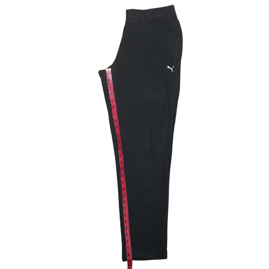 Puma Womens Black Medium Jogger Sweatpants Elastic Waist Activewear