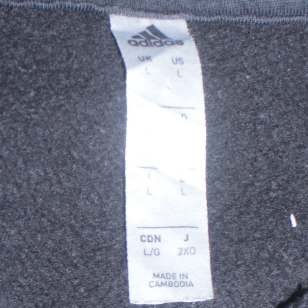 Adidas Men's Black Pullover Hoodie L Sports Fleece Sweatshirt